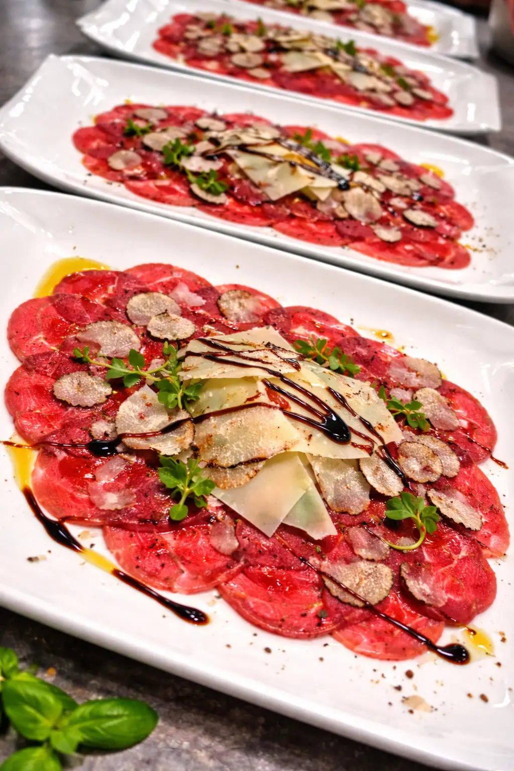 Carpaccio als italienische Vorspeise im Ristorante Barolo