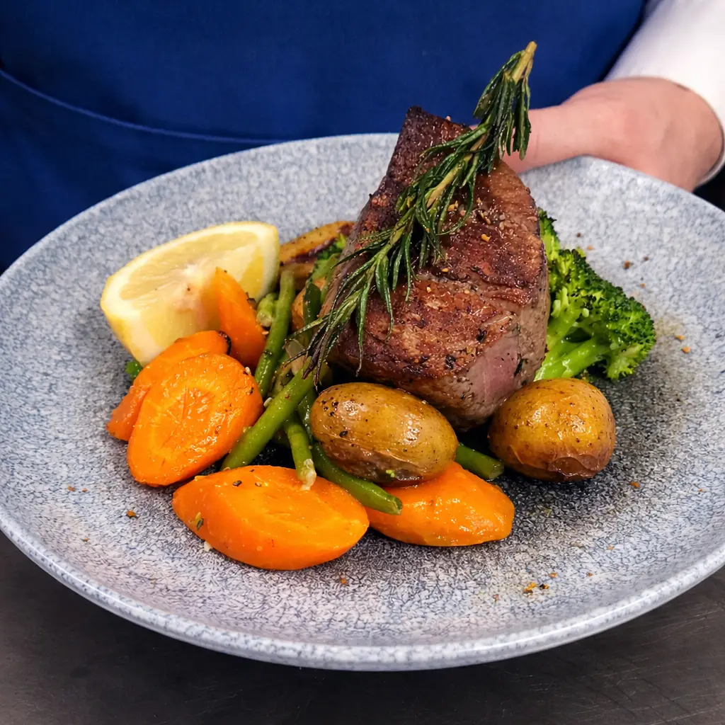 Steak mit Gemüsevariation im Ristorante Barolo